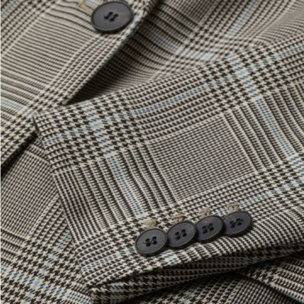 Plaid Gray Blazer Jacket - Picture 3 of 3